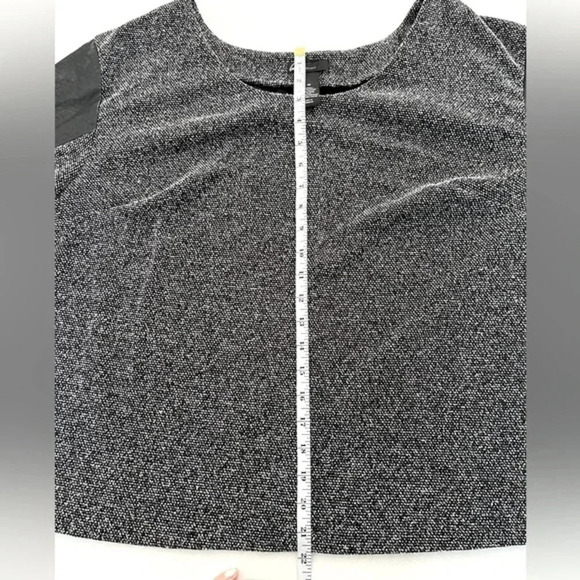 Lane Bryant/ Tweed-like  long sleeved top/ Vegan leather accents/ Size US 20 - Picture 5 of 6